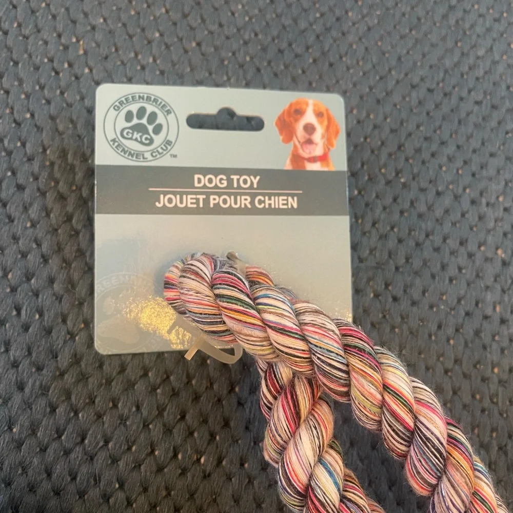 Plaid Dog Coat & NWT Rope Toy | Red Black Buffalo Check | Lightweight Jacket